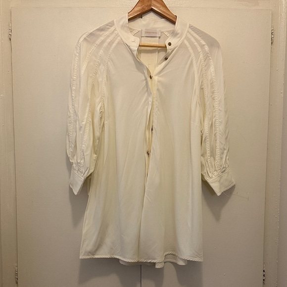 Zimmermann Tops - Zimmermann Cream Button-Up Blouse